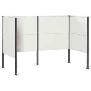 vidaXL Atliekų konteinerio ekranas 167 x 85 x 113 cm Plienas Balta