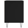 vidaXL Naktinės spintelės, 2vnt., juodos, 40x35x50cm, apdirbta mediena