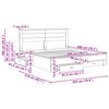 vidaXL Lovos rėmas Pilkas Sonoma 200 x 200 cm Apdirbta mediena
