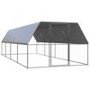 vidaXL Lauko narvas vi&scaron;čiukams, 3x8x2m, galvanizuotas plienas