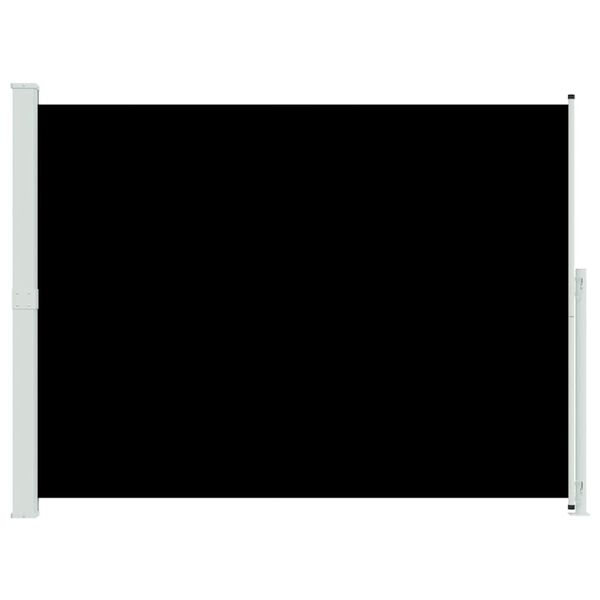 vidaXL I&scaron;traukiama &scaron;oninė kiemo pertvara, juodos spalvos, 220x300cm