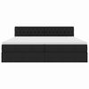 vidaXL Lova su daiktų laikymo vieta ir čiužiniu Juoda 200 x 200 cm
