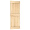 vidaXL Slankios durys NARVIK Natūrali ir juoda 85 x 210 cm (213,5 cm)