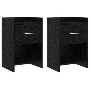 vidaXL Naktiniai staliukai 2 pcs Juodojo ąžuolo 40 x 30 x 60 cm