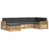 vidaXL Lauko sofos komplektas 6 pcs Balta ir antracito