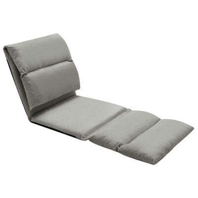vidaXL Sulankstomas čiužinukas-kėdė, tamsiai pilkas, mikropluoštas