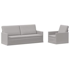 vidaXL Sofos komplektas 2 pcs Debesų pilka Audinys