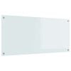 vidaXL Virtuvės atbraila Balta 110 x 50 cm grūdintas stiklas