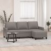 vidaXL Trivietė sofa su pakoja, taupe spalvos, 180cm, audinys