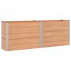 vidaXL Paauk&scaron;tinta sodo lova Ruda 250 x 50 x 91 cm WPC ir aliuminis