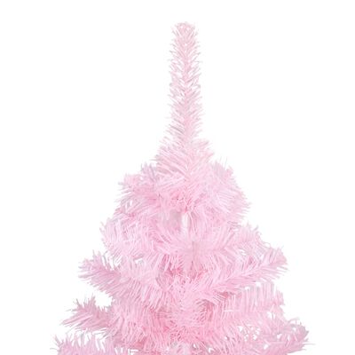 vidaXL Dirbtinė Kalėdų eglutė su žaisliukais, rožinė, 240cm, PVC