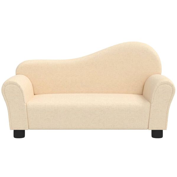 vidaXL Vaiki&scaron;ka sofa, kreminės spalvos, audinys