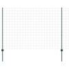 vidaXL Euro tvoros su stulpu 10 x 1,5 m PVC dengtas plienas Žalia