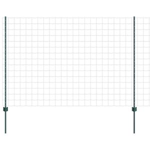vidaXL Euro tvoros su stulpu 10 x 1,5 m PVC dengtas plienas Žalia