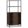 vidaXL Highboard Rudas ąžuolas 68x35x139 cm Mediena ir metalas