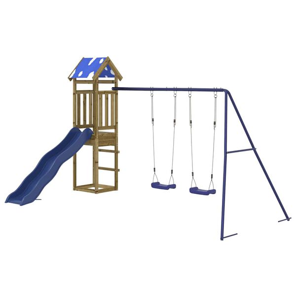 vidaXL Lauko žaidimų aik&scaron;telės komplektas, impregnuota pu&scaron;ies mediena