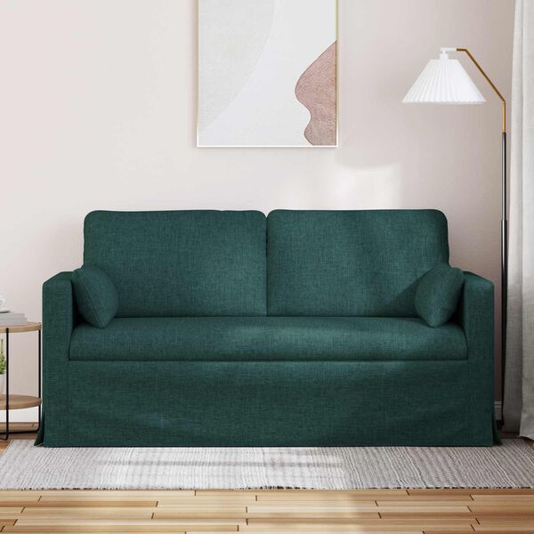 vidaXL Sofa Tamsiai žalia 158 x 78 x 80 cm audinys