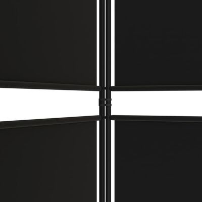 vidaXL Kambario pertvara, 3 dalių, juodos spalvos, 150x220cm, audinys