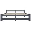 vidaXL Lovos rėmas, tamsiai pilkas, 140x200cm, pušies medienos masyvas