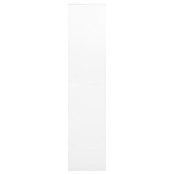 vidaXL Biuro spintelė, balta, 90x40x180cm, plienas/grūdintas stiklas