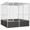 vidaXL Pauk&scaron;čių narvas, antracito, 213,5x217,5x211,5cm, plienas