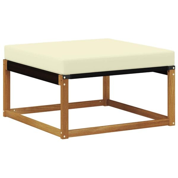 vidaXL Lauko sofos komplektas su pagalve 5 pcs Natūralus ir grietinėlė