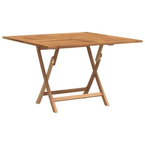 vidaXL Sulankstomas sodo stalas, 110x110x75 cm, tikmedžio masyvas