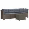 vidaXL 4 vietų sodo sofa su pagalvėmis pintinės i&scaron;vaizdos PP