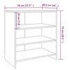 vidaXL Šoninė spintelė, 3 dalių, baltos spalvos, apdirbta mediena