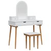 vidaXL Tualetės rinkinys FAUSKE 5 vnt. Balta 100 x 50 x 143 cm