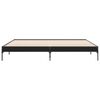 vidaXL Lovos rėmas, juodas, 200x200cm, apdirbta mediena ir metalas