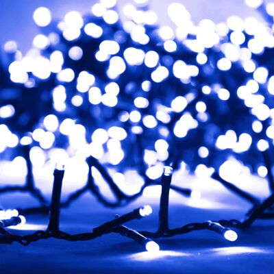 vidaXL Smulkių LED lempučių girlianda, 45m, PVC, 2000 mėlynų LED