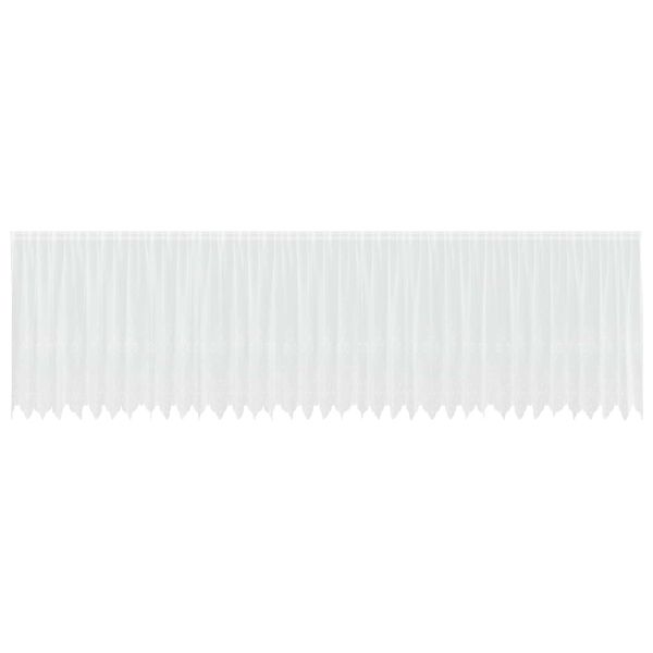 vidaXL Nėrinių Užuolaida su užuolaidomis Balta 140x900cm Poliesteris