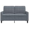 vidaXL Dvivietė sofa, tamsiai pilkos spalvos, 120cm, aksomas