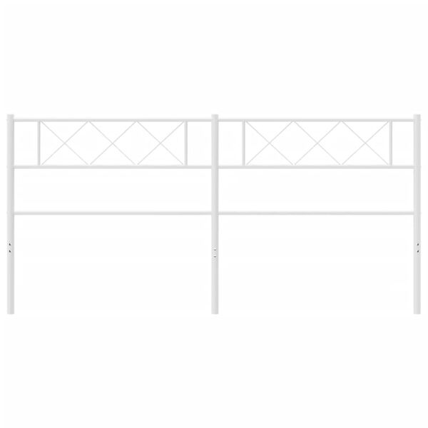 vidaXL Metalinis pakaitinis galvūgalis, baltos spalvos, 200cm