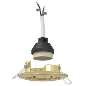 vidaXL Prožektorius 24 pcs Auksinė 9 x 9 x 2.5 cm metalas