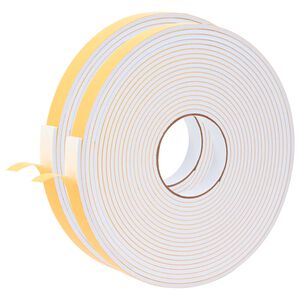 vidaXL Savigautinė putų juosta 2 vnt. Balta 20mm x 10m CR putplastis