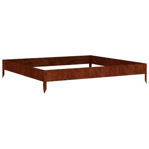 vidaXL Auk&scaron;tas sodo lovelis, 100x100x18,5cm, Corten plienas