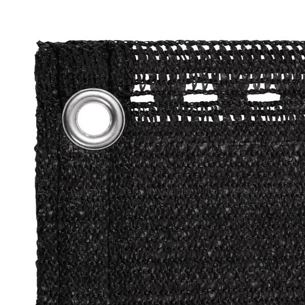 vidaXL Balkono pertvara, juodos spalvos, 90x600cm, HDPE