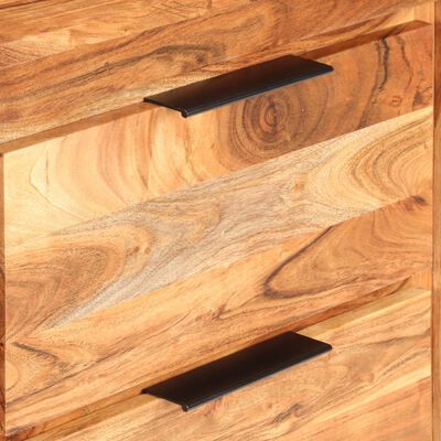 vidaXL Spintelė su stalčiais, 118x33x75cm, akacijos medienos masyvas