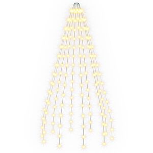 vidaXL Kalėdų eglutės lemputės 150 LED &Scaron;ilta balta 150 cm