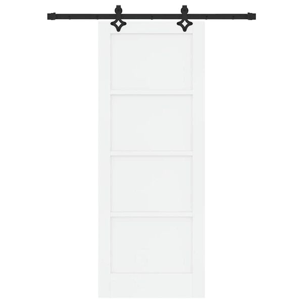 vidaXL Slankios durys ORKDAL Balta 78 x 202 cm Kietos pu&scaron;ies mediena