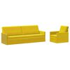 vidaXL Sofos komplektas 2 pcs Geltona Aksomas