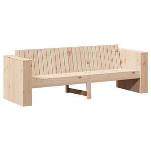 vidaXL Sodo sofa Natūrali 185,5 x 60 x 62 cm Kietos pu&scaron;ies mediena