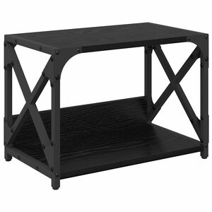 vidaXL Spausdintuvo laikiklis Juodas ąžuolas 44 x 26 x 31.5 cm