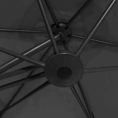 vidaXL Lauko skėtis su plieniniu stulpu, antracito spalvos, 300x250cm