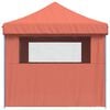 vidaXL I&scaron;skleidžiama proginė palapinė su 4 sienomis, terakota