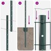 vidaXL Tvora su stulpais Žalia 1,2 x 25 m Plienas ir PVC