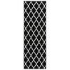 vidaXL Kilimas-takelis, juodos ir baltos spalvos, 100x400cm, BCF