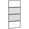 vidaXL Stumdomos durys, juodos, 102,5x205cm, stiklas ir aliuminis